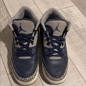 Blue and Gray Sneakers with Patterned Accents JORDANS - Georgetown